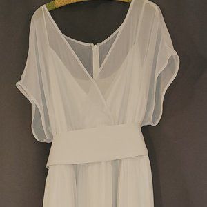 White Eshakti Dress Plus Size 24